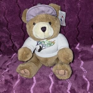 MLB Tampa Bay Devil Rays Plush Teddy Bear With Tags